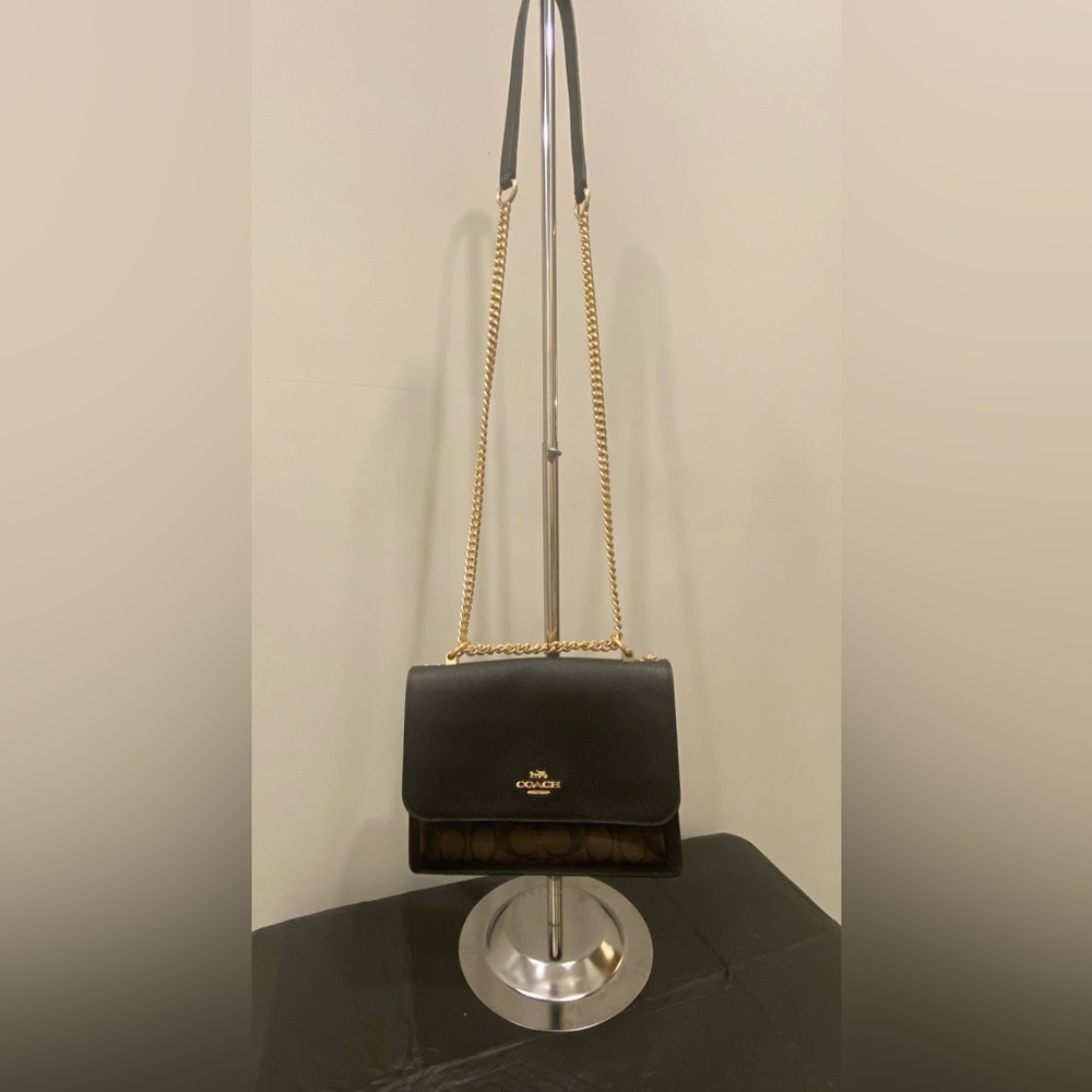 Coach Black Crossbody Bag with Gold Chain